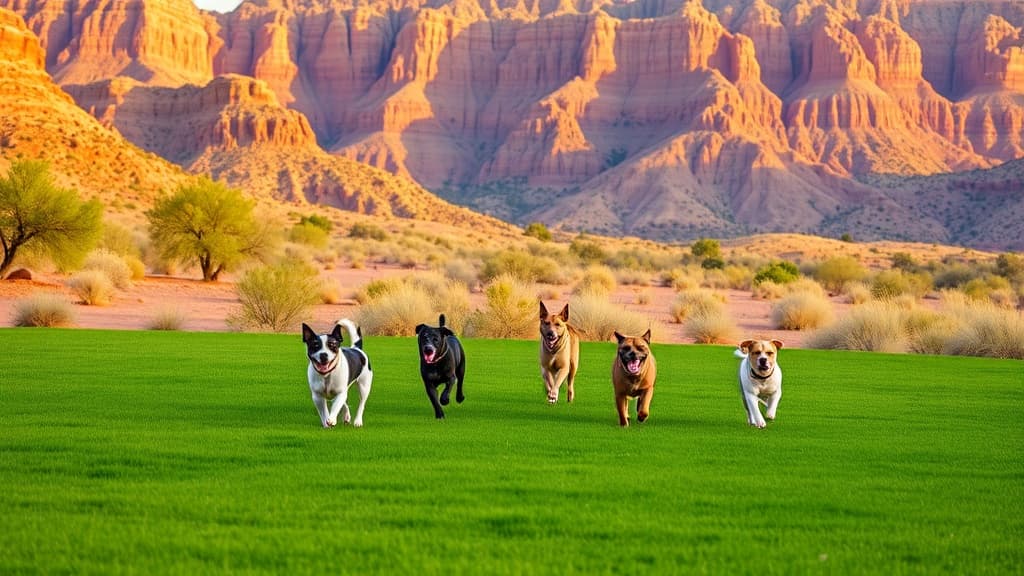Memory Grove Park dog park in Salt Lake City, UT