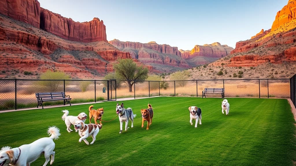 Love's Travel Stop dog park in Salina, UT