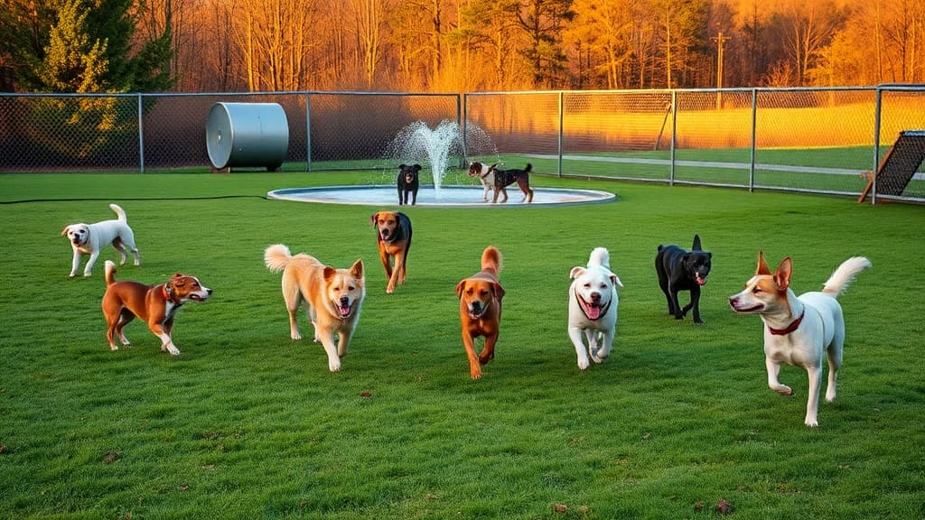 Happy Hounds at Horizon Park dog park in Germanton, NC