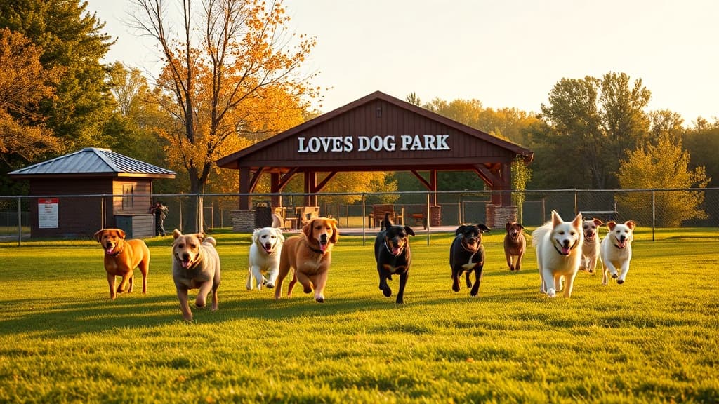 Love's Dog Park dog park in Hubbard, OH