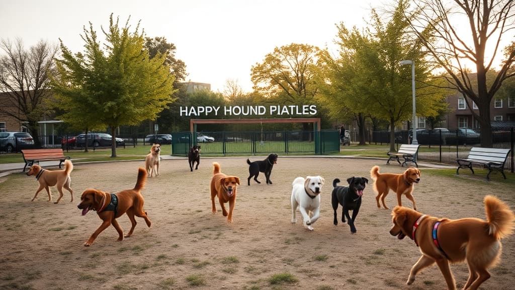 Happy Hound Playground dog park in Denville, NJ