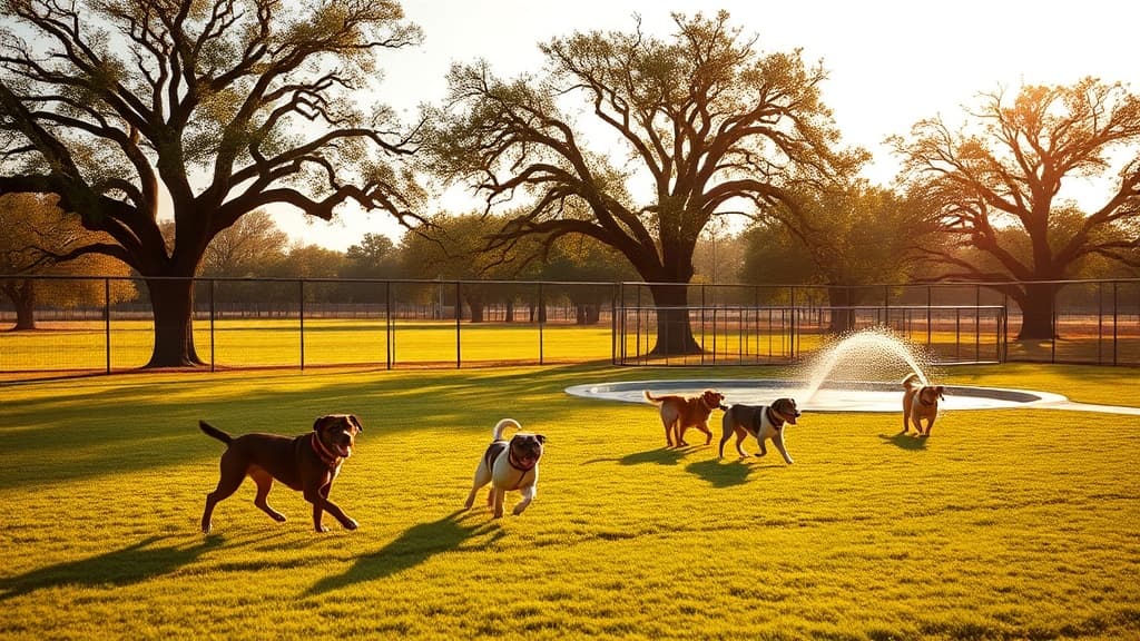 Morris dog park in Bryan, TX