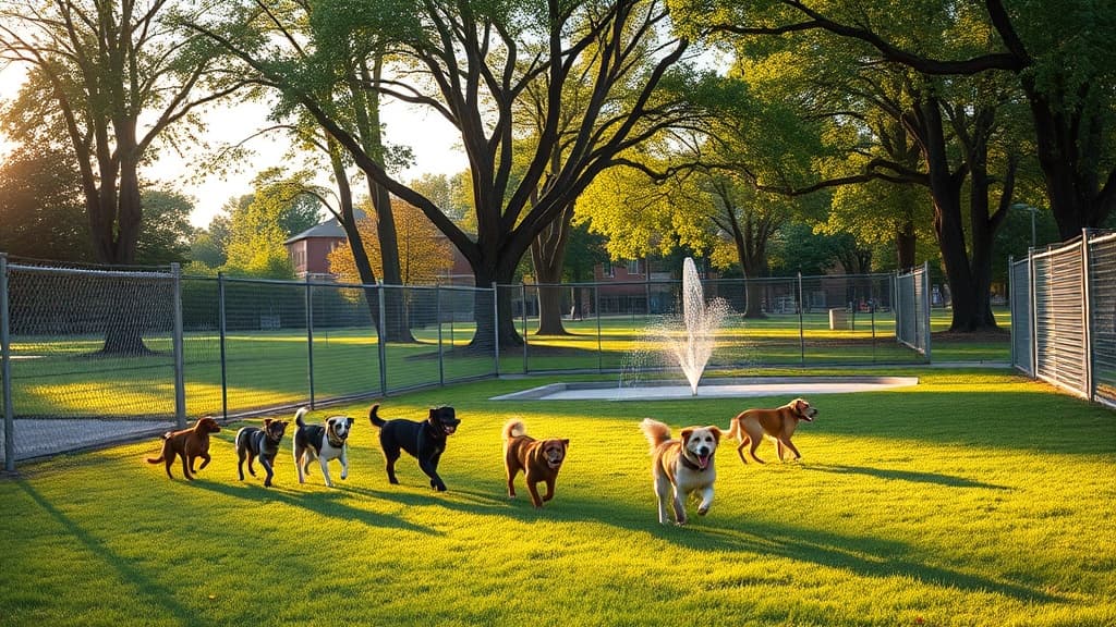 Dog Park at Hamilton Park dog park in Jersey City, NJ