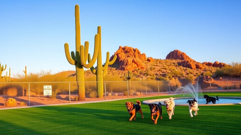 Dog Park at Anza Park dog park in Tucson, AZ