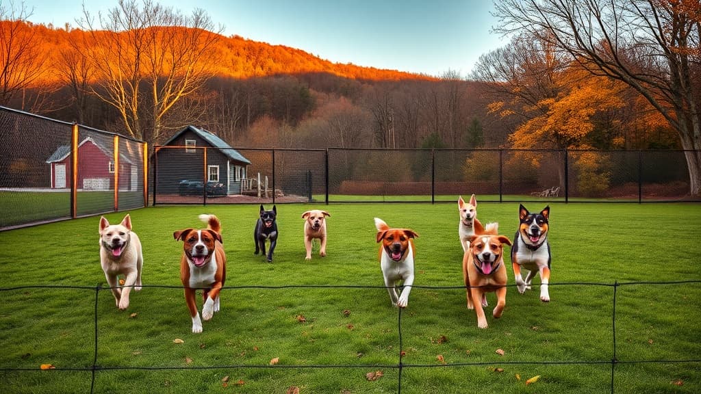 Dog Park at Pennsylvania Welcome Center dog park in Delaware Water Gap, PA