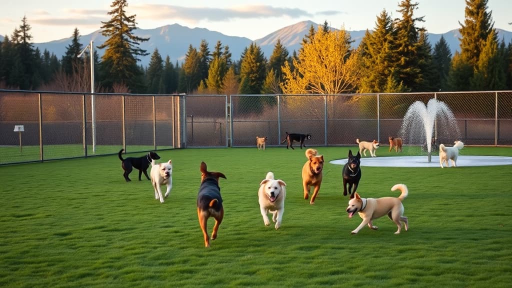DuPont PowderWorks Park Dog Park dog park in Dupont village, WA