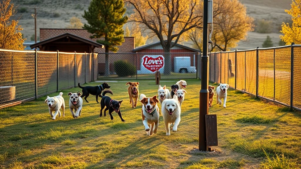 Love's Travel Stop Fillmore dog park in Fillmore, UT