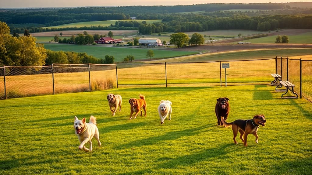 Love's Travel Stop dog park in Pendleton, IN