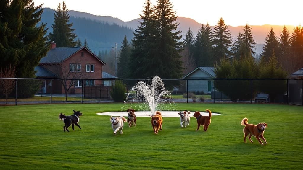 Meridian Habitat Park Dog Park dog park in Puyallup village, WA