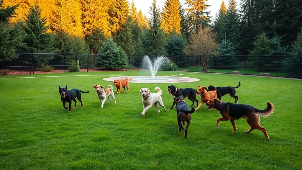 Dog Park at Memorial Park dog park in Wilsonville, OR