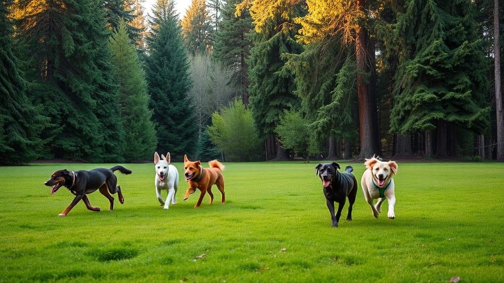 Dog Park at Mt. Bachelor dog park in Bend, OR
