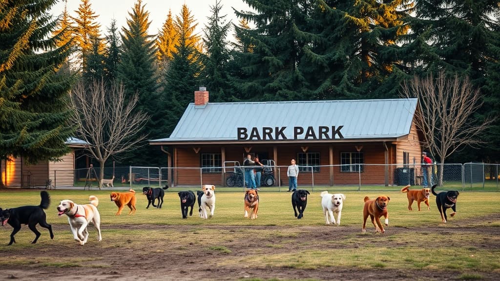 The Bark Park dog park in Enumclaw, WA
