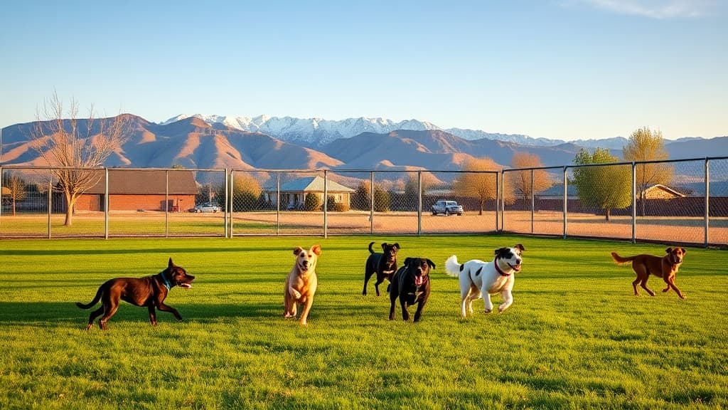 Dog Park at Poncha Springs Crossroads Welcome Center dog park in Salida Neighborhood Plaza 2, CO