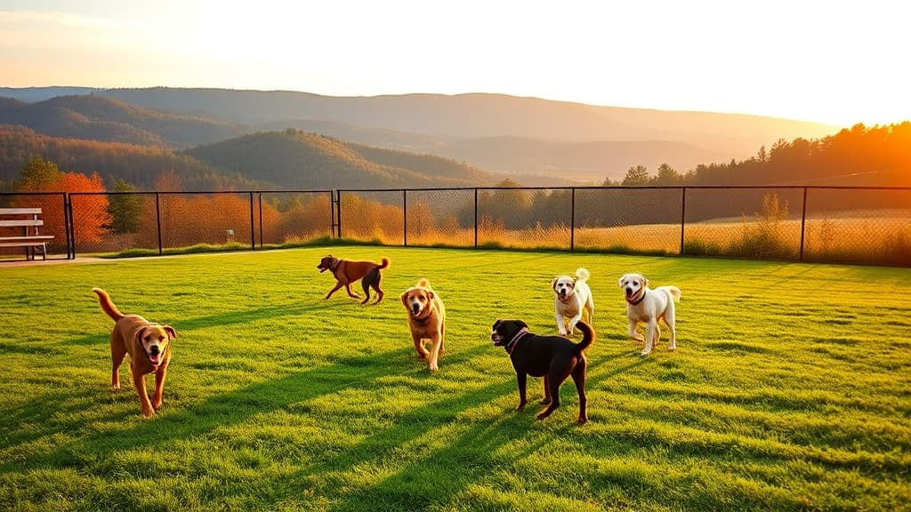 Grottoes Dog Park at Mountain View Park dog park in Grottoes, VA