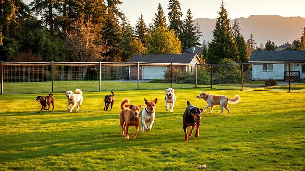 Kinnear Park Off-Leash Area dog park in Seattle village, WA