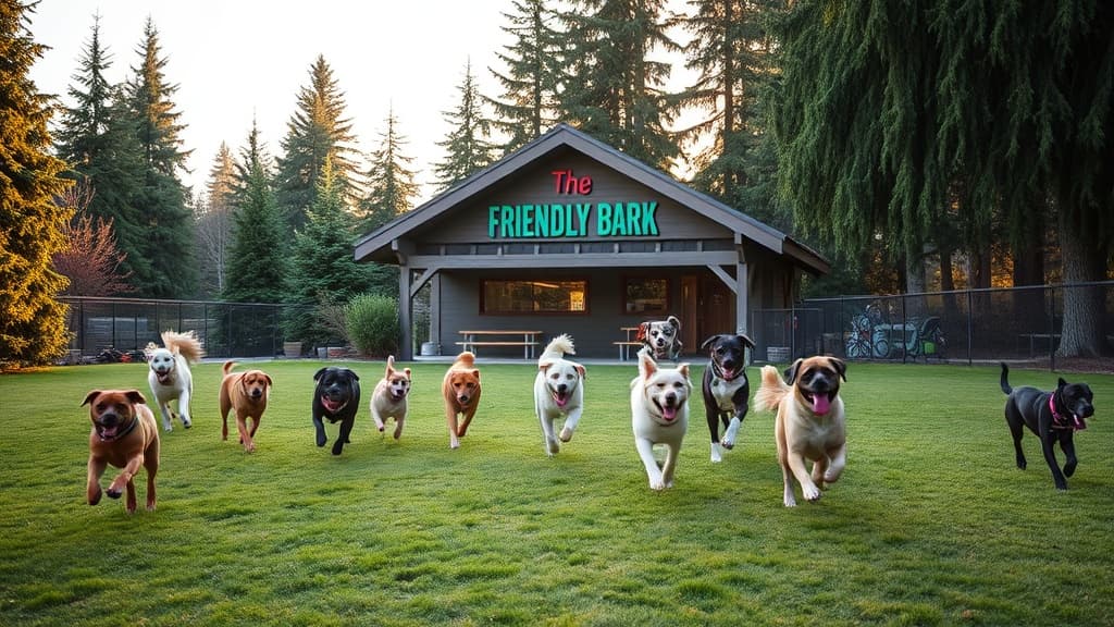 The Friendly Bark dog park in Lynnwood, WA