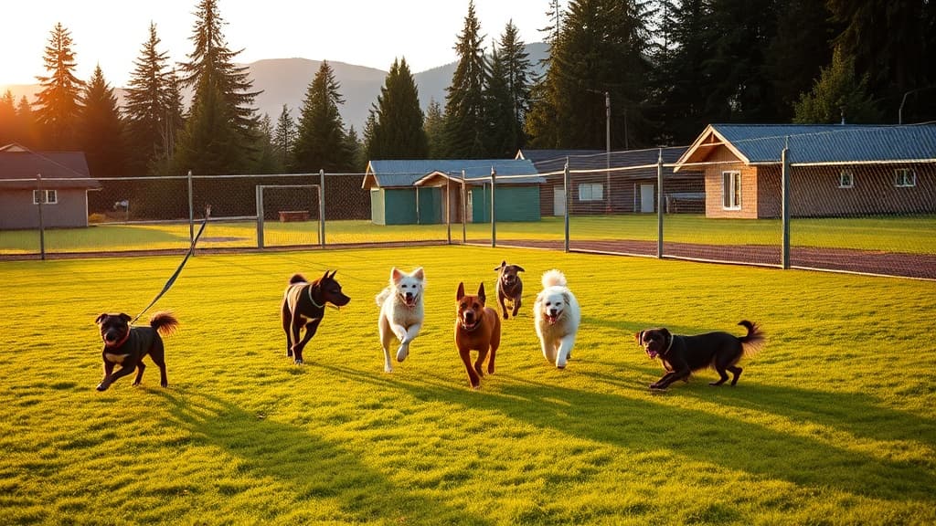 Dog Park at Lowell Riverfront Park dog park in Everett village, WA