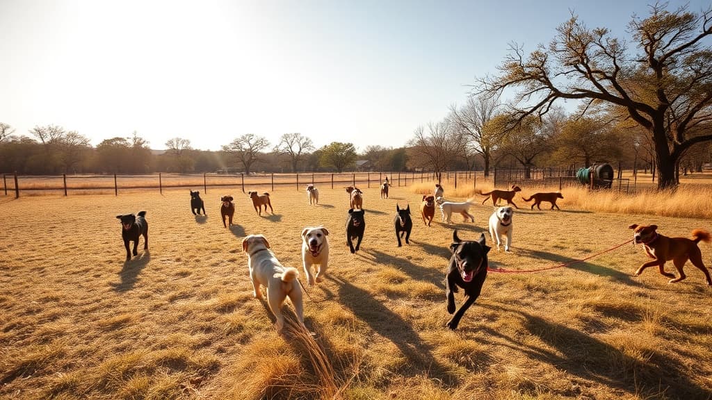 Mill Run DOLA dog park in Austin, TX