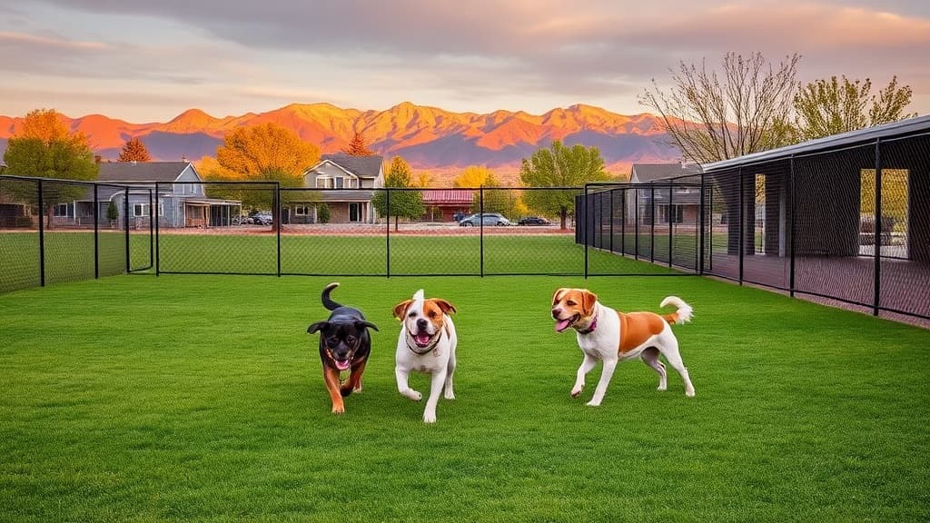 Dog Park at Las Colonias Park dog park in Grand Junction Neighborhood Plaza 3, CO