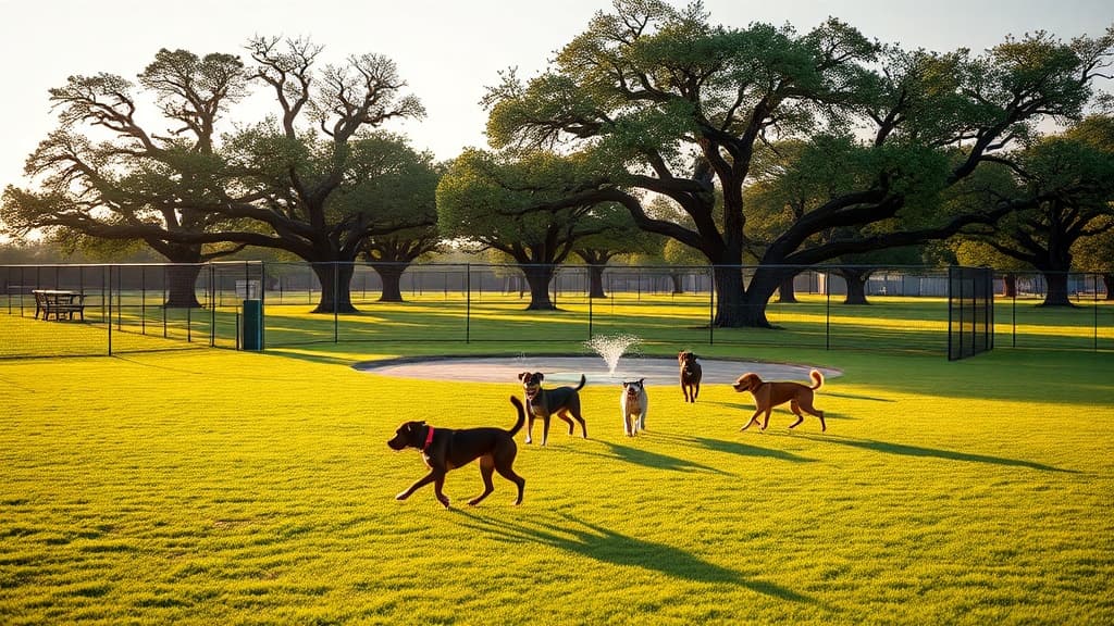 Dog Park at Windhaven Meadows Park dog park in Plano, TX