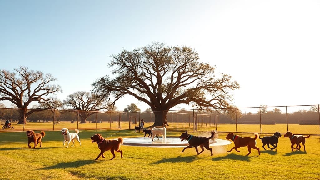 Dog Park at Olmos Basin Park dog park in San Antonio, TX