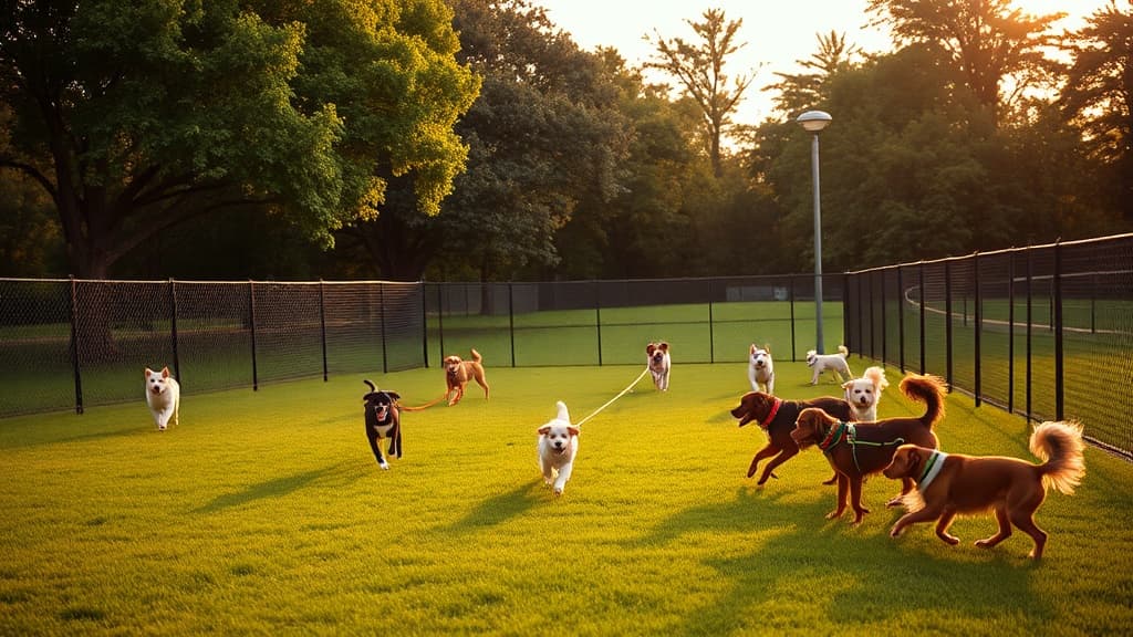 Dog Park at Shipyard Park dog park in Hoboken Joint Penton Pavillion, NJ