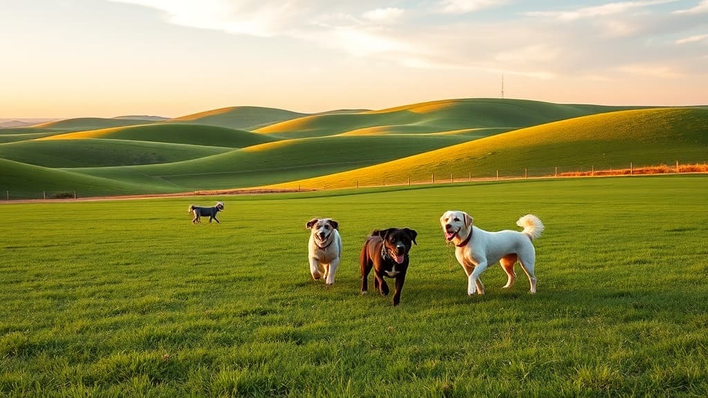 Isthmus Park dog park in Spirit Lake, IA