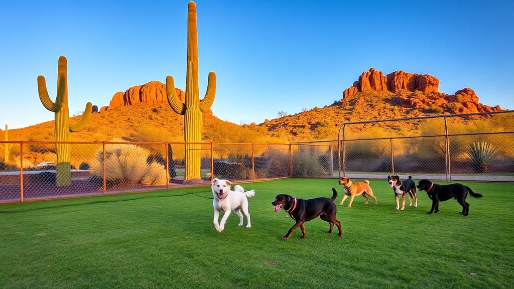 Shell Gas Station dog park in Ehrenberg, AZ