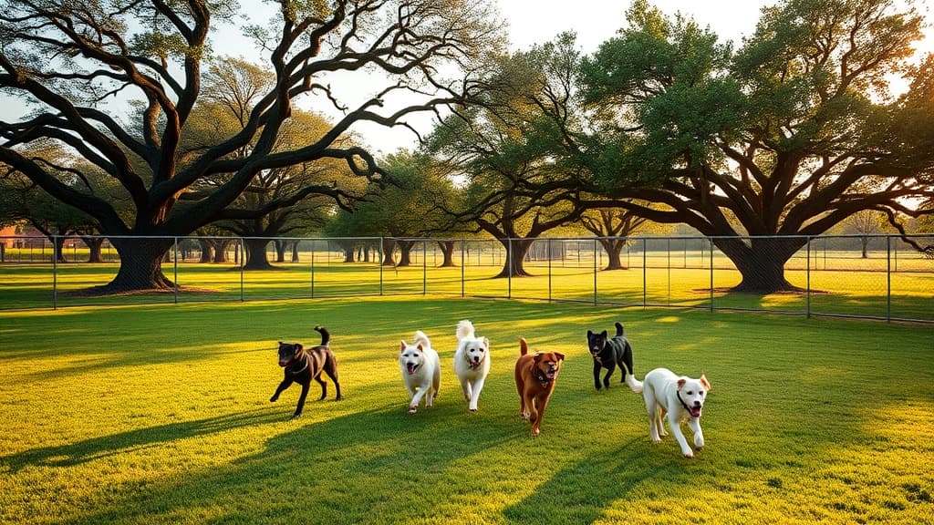Love's Travel Stop dog park in Troy, TX