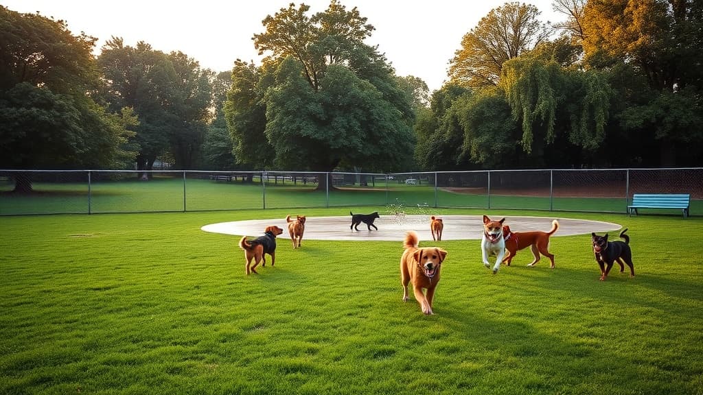 Dog Park at Linden Memorial Park dog park in Linden Joint Penton Pavillion, NJ