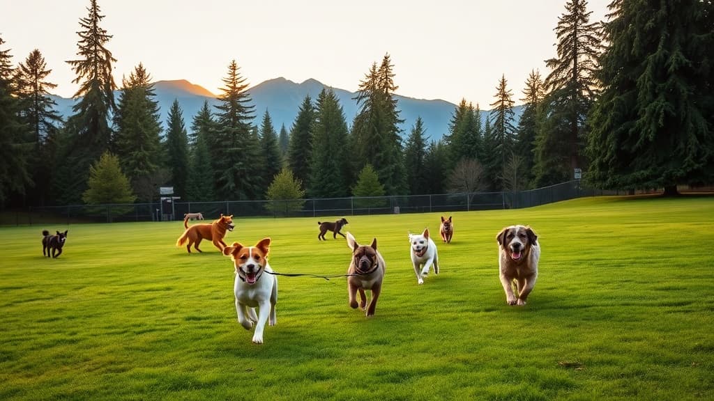 Greenbank Farm dog park in Greenbank, WA