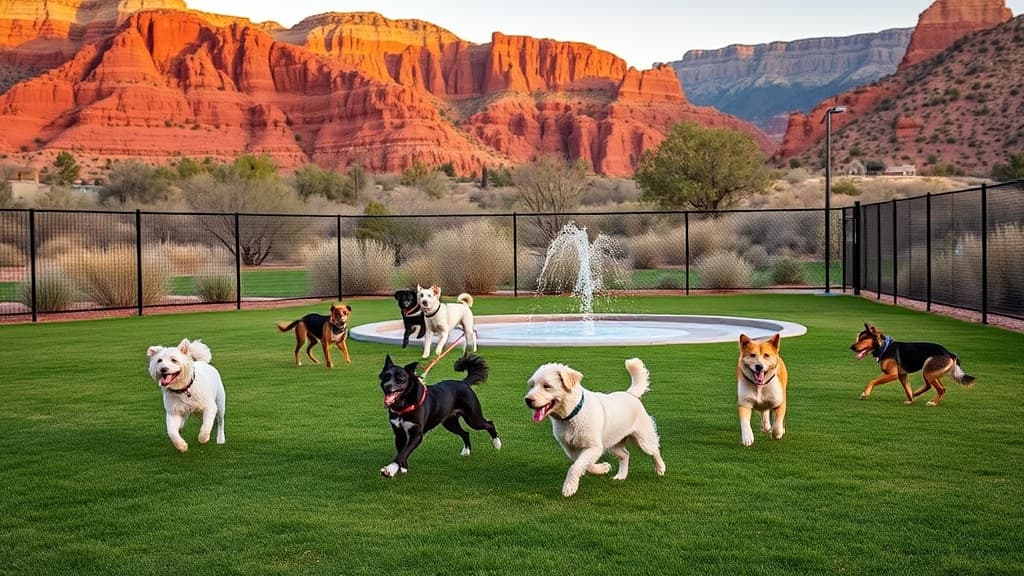 Brickyard Bark Park dog park in Bountiful, UT