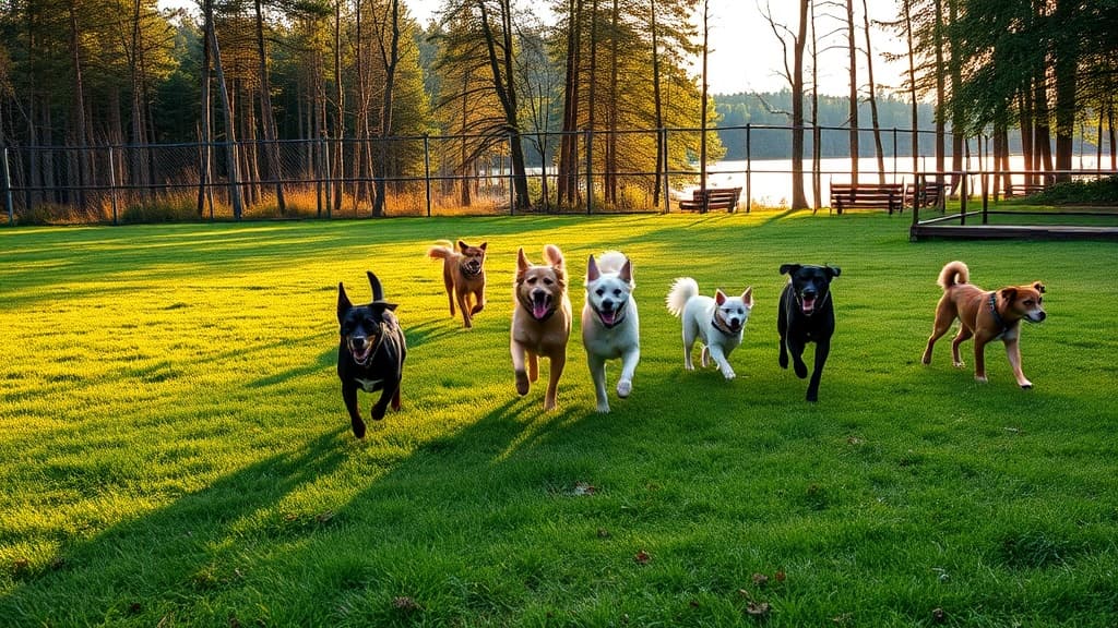 Travel Center Dog Run dog park in Grayling, MI
