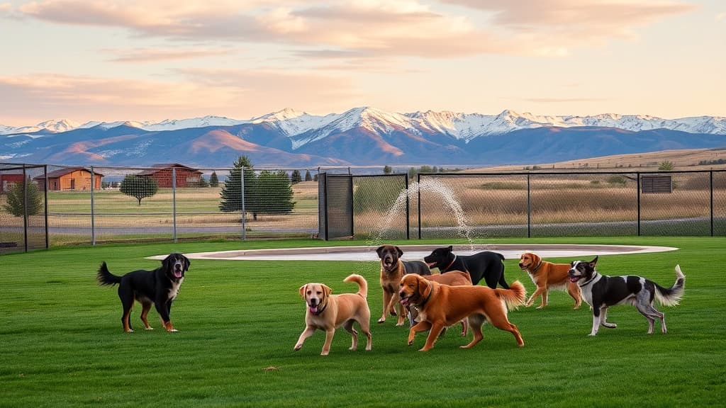 Maryland Creek Park dog park in Silverthorne suburb, CO
