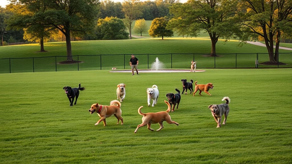 Dog Park at Breck Community Park dog park in Grove City, OH