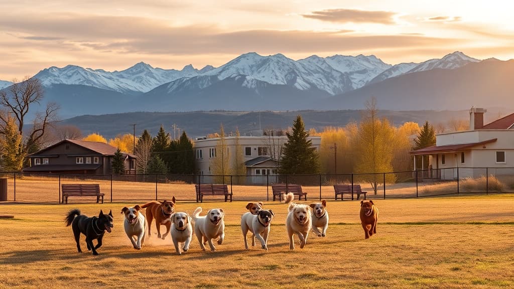 Chapman Park dog park in Monte Vista Neighborhood Plaza, CO