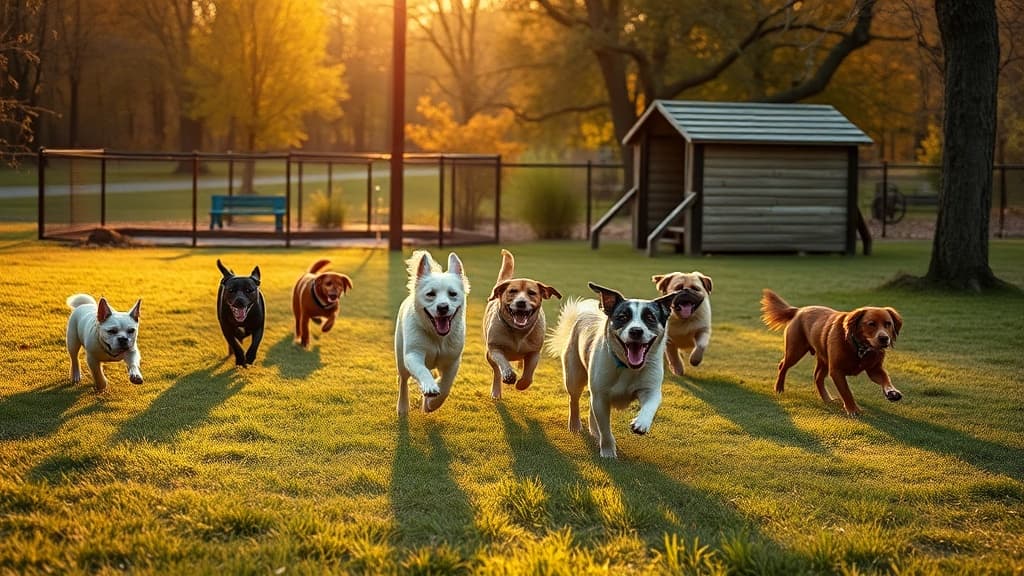 Miner Bark Park dog park in Glen Carbon, IL