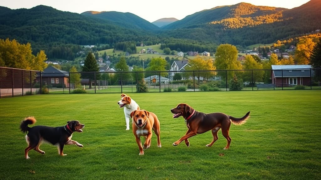 Dog Park at Starr Farm Park dog park in Burlington, VT