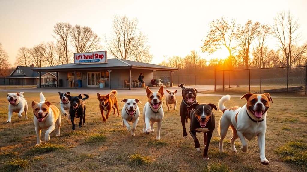 Love's Travel Stop dog park in Bordentown Joint Penton Pavillion, NJ
