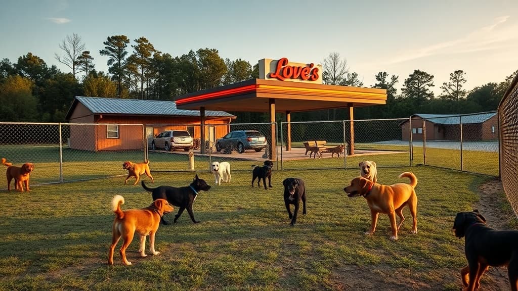 Love's Travel Stop dog park in Cordele, GA