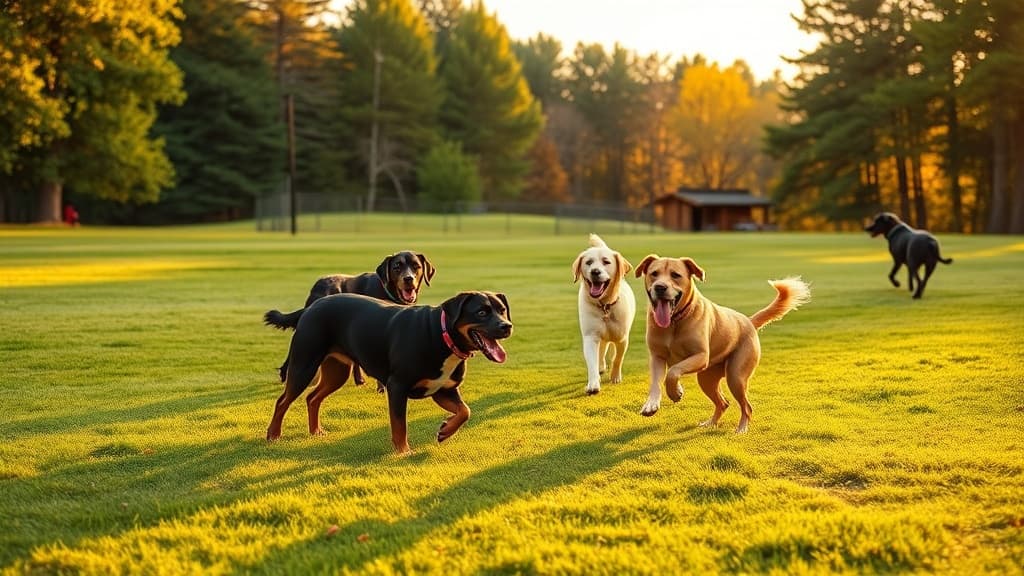 Wahlfield Park dog park in Comstock Park, MI