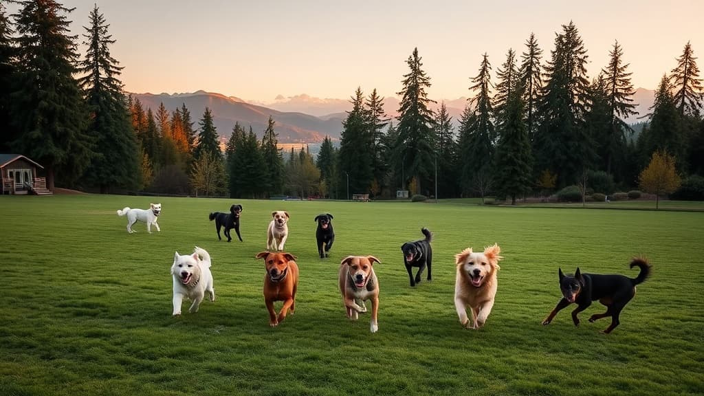 Pawsome Park and Lodge dog park in Everett, WA