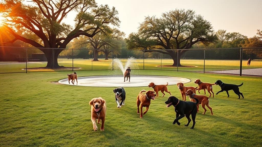 My Best Friend's Park at Klyde Warren Park dog park in Dallas, TX