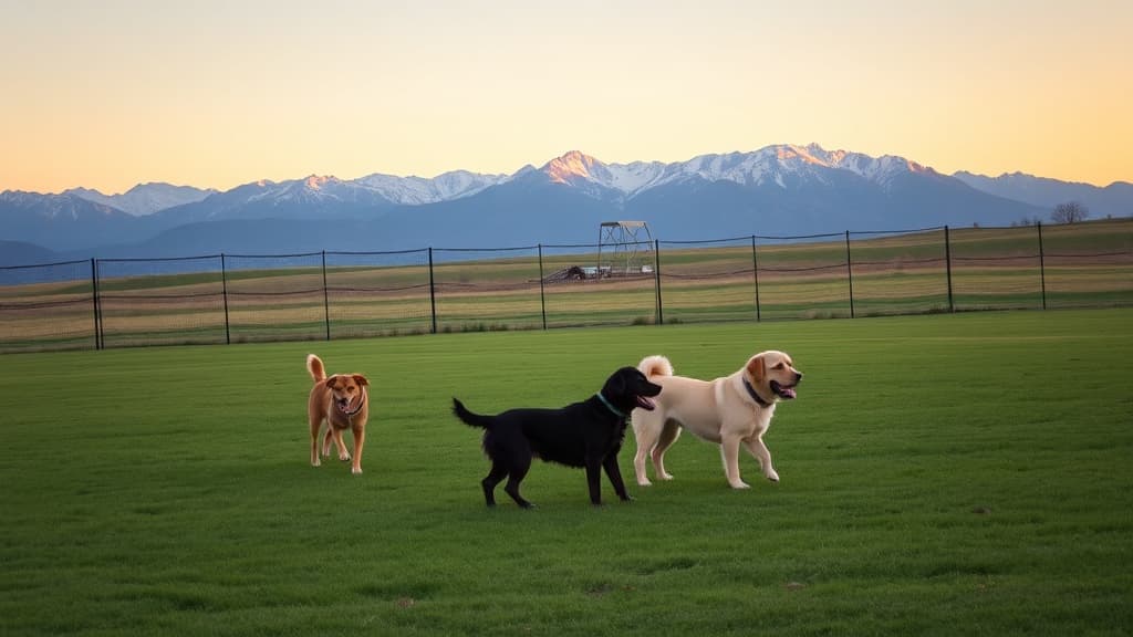 Love's Travel Stop dog park in Hudson, CO