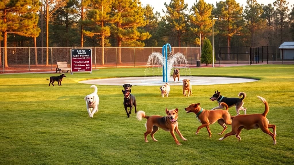 Tails by the Rails dog park in Irondale, AL