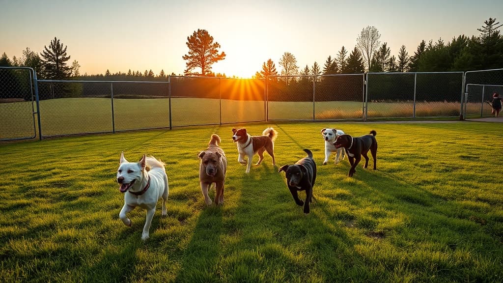 Dog Park at Pinecone Central Park dog park in Sartell, MN