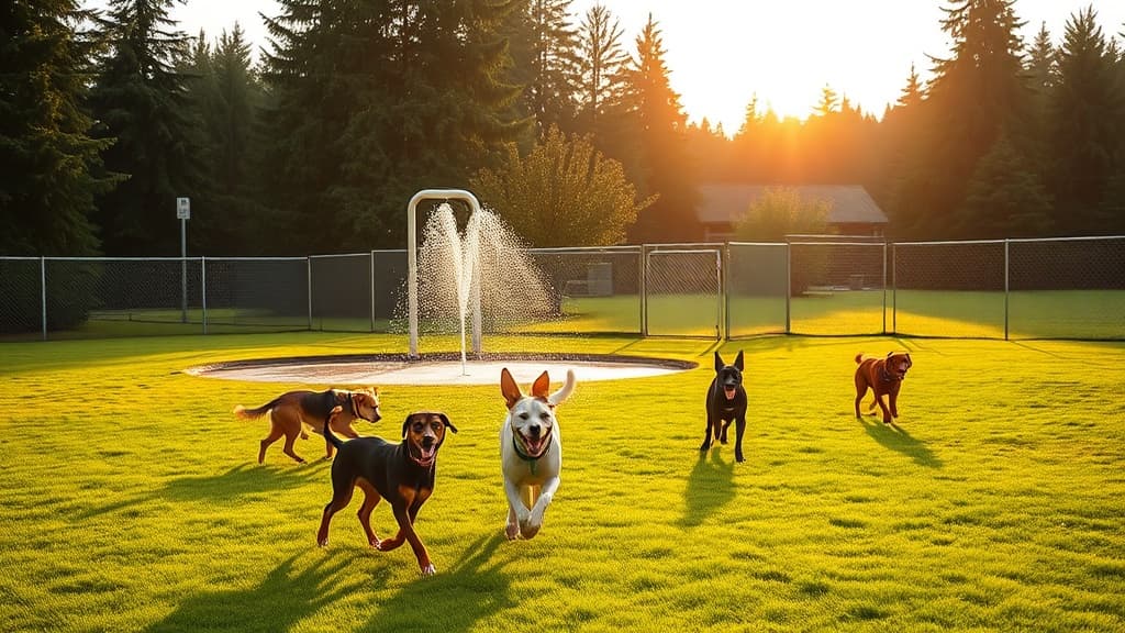 Dog Park at North Clackamas Park dog park in Milwaukie, OR