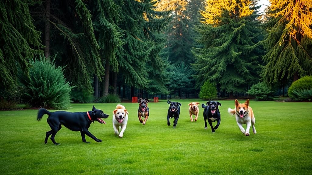 Hillsdale Park dog park in Portland, OR