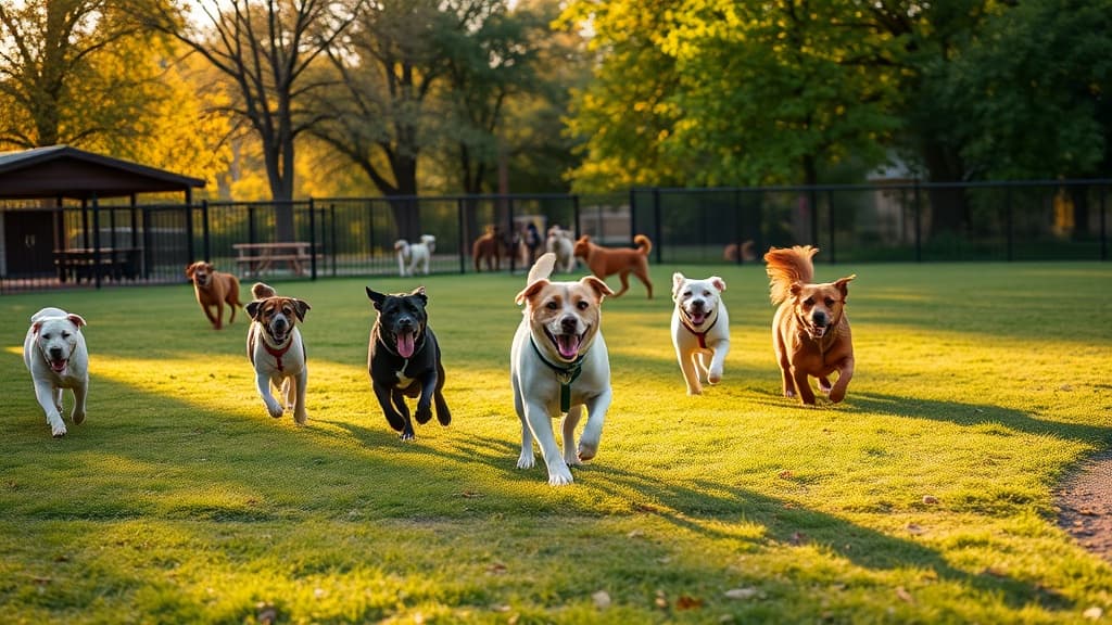 Brady Bark Park dog park in East Peoria, IL