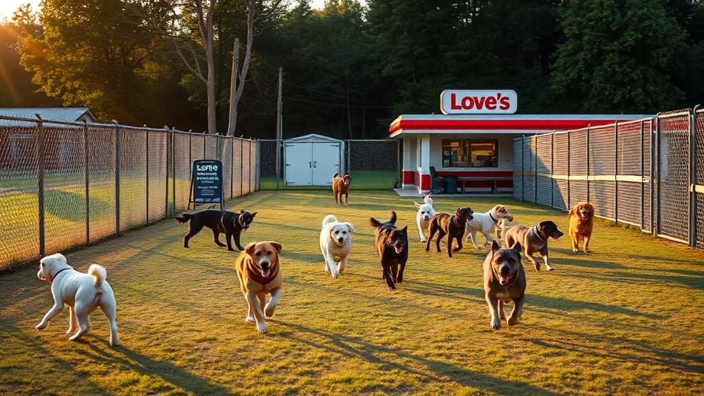 Love's Travel Stop dog park in Grayson, KY